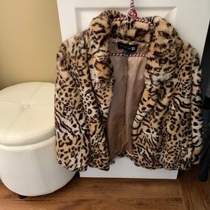 Forever21 Faux fur leopard print jacket